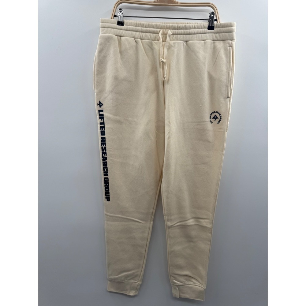 LRG Lifted Research Group Locked & Stocked Sweatpants Men's XL Beige Jogger NWT
